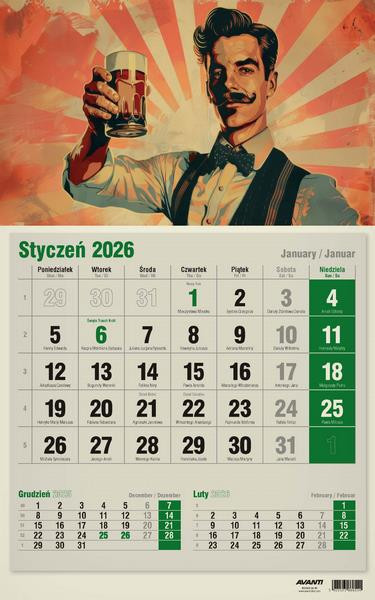 Kalendar jednodzielny KTJ ECO-2  Avanti